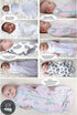 Woombie 0-9 18 Grow with Me Baby Swaddle, Convertible Swaddle Fits Babies Months, Expands to Wearable Blanket