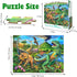 100 Piece Dinosaur Jigsaw Puzzle for Kids Ages 4-8, Educational Learning Toys for Boys & Girls - Unique Pieces