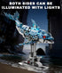 Set Swimming 8+, Moving Mechanical Dolphin Building - Hand Crank Model Kit with Tail, Movable Jaw & Glowing Lights |