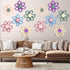 Ripeng 6 6 Inch Pcs Boho Nursery Decor Flower Daisy Wall Art Woven Macrame Wall Hanging Bohemian Flower Decor Daisy