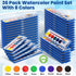 36 Pack Set, 8 Watercolor Paint Washable Watercolor Paint Bulk for Kids, Water Color Paint with Paint Brushes, Ideal