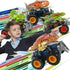 Oriate Friction Powered Dinosaur ATV Toy Cars for Children, Swing Carnotaurus Monster Truck with Robotic Arm, 209-R4