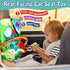 Innofans Baby Car Seat Dinosaurs Toys - Kick and Play Double Sided Infant Car Seat Toys with Plush Toys, Mirror