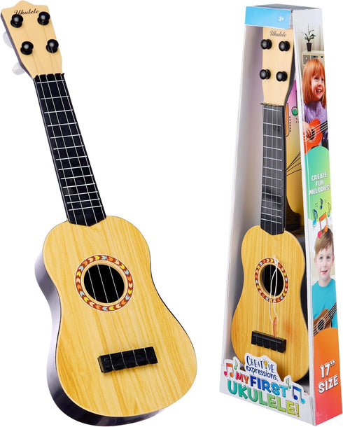 Expressions My First Ukulele - 17'' Kids Beginner Musical Instrument Toy for Learning Activities