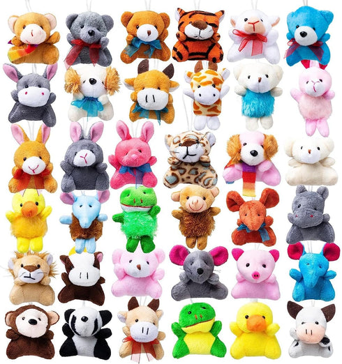 JOYIN 72 Pack Mini Animal Plush Toy Assortment (72 Units 3" Each),Bulk