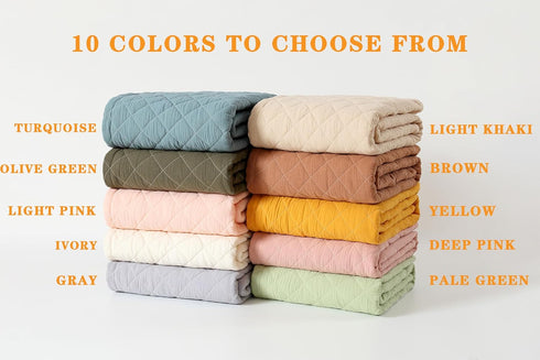 100% 39 47in) Cotton Muslin Baby Blanket for Boys Girls - Ultra-Soft Reversible Toddler Comforter, Lightweight