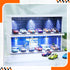 Tujoe 2 1/64 58 Pcs Display Case for Toy Car Garage with LED Light Stackable Scale Diecast Toy Cars Garage for Maximum