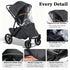 Quintriae V2/Vista V3/Cruz/Cruz V2 Rain Cover Fits for UPPAbaby Vista/Vista Stroller Windproof Weather Shield