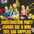 (24 Pack) (12) (12) Bedwina Construction Themed Party Supplies - Construction Party Favors Hat & Mini Tote Bag Supplies