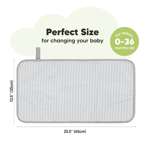 KeaBabies Portable Diaper Changing Pad and Baby Diaper Caddy Organizer - Waterproof Foldable Baby Changing Mat - Large