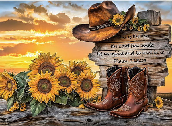 STYISHANG Puzzles for Adults 500 Pieces, Cowboy Hat and Cowboy Boot Jigsaw Puzzles