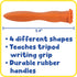 2 Set 4 2+ READY LEARN Triangle Grip Stampers | Patterns | of | Ages | Easy to Hold Paint and Dough Stampers for Kids