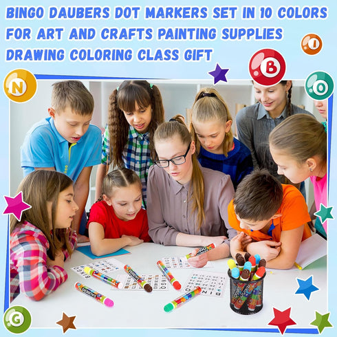 80 Set 12ml /0. 4oz 8 Crtiin Pcs Daubers Dot Markers Each, Vibrant Colors for Kids Adults Dot Paint Markers Idea
