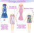 Glitter Sequin Mermaid Doll Clothes & Accessories - 12 Sparkly Glitter Party Dress, Crowns, Necklaces & Shoes