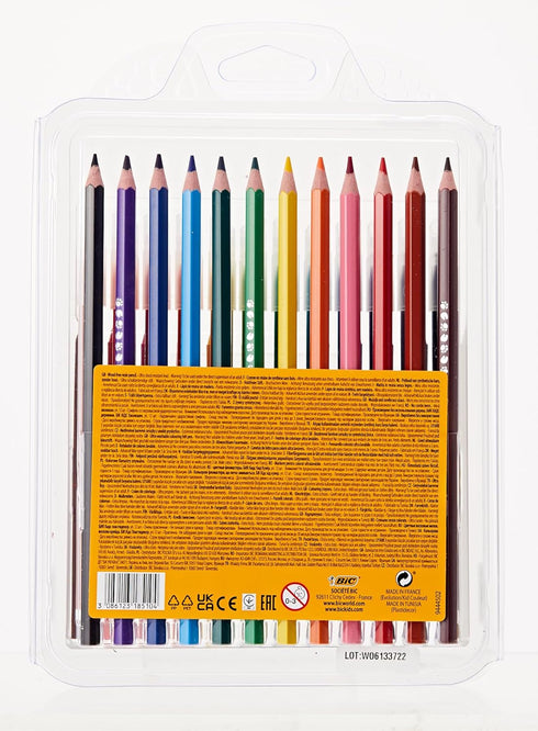 BIC Kids' Colouring in Wallet, Mixed Products, Multi-Coloured, Pack of 36