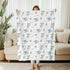 Cstdyfrv 60x80in Cute Baby Dragons Castle Baby Blankets for Boys Girls Watercolor Fairytale Dragon Moon Stars Soft