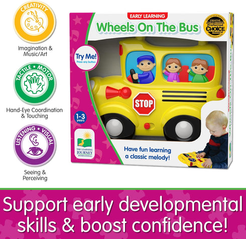 The Learning Journey Early Learning - Wheels On the Bus, Baby & Toddler Toys for Boys & Girls 12 Months+