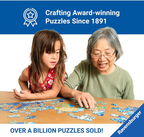 1000 Ravensburger - Maligne Lake, Canada - Piece Jigsaw Puzzle - Featuring Stunning Mountains, Vivid Water, Evergreens