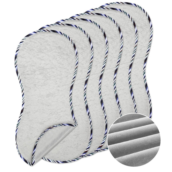 6 Pcs Peanut Shape Changing Pad Liner - Portable Soft Washable Reusable Waterproof Changing Pad Liner (Gray)