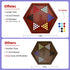 14 inches Set, 60+12 6 6 Offelec Wooden Chinese Checkers Colorful Acrylic Marbles in Colors, Classic Strategy Games