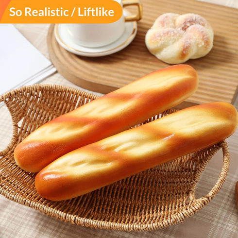 Joeabor 8pcs Set, Artificial Bread Realistic Fake Food for Display, Fake Bread for Decoration, Faux Food Props