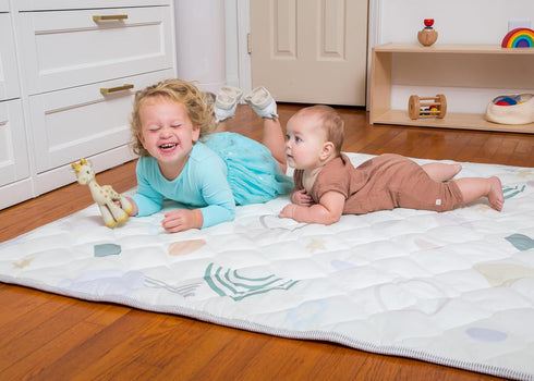 Clarke & Madison 0-6 50x50in Premium Baby Play Mat - Extra Thick Soft Cushion Play Mat, Play Mat for Babies Months
