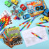 168Pcs Set BenLouis Monster Truck Party Favors Truck Car Theme Coloring Books Crayons Sticker Bulk for Kids Racing