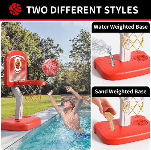 Bennol Basketball Hoop, Indoor/Outdoor Toys for Boys Ages 3-12, Poolside Basketball Game with 4 Balls