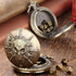 Mini DND Dice Set, 7pcs Polyhedral Metal D&D Dice with Steampunk Warlock Pocket Watch Shell Case, Bronze Gifts