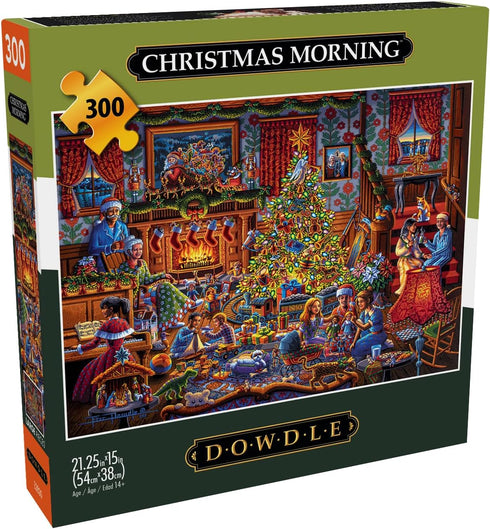 Buffalo Games - Dowdle - Christmas Morning - 300 Piece Jigsaw Puzzle for Adults 14 and up, Perfect for Game Nights