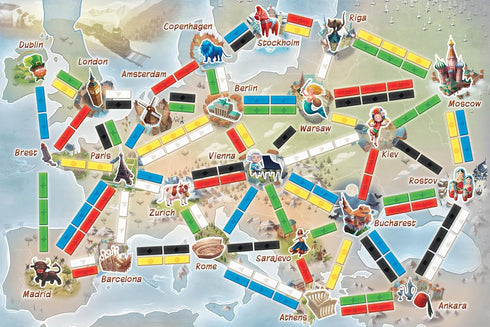 Ticket to Ride Europe First Journey Board Game - Strategy Game for Kids & Adults, 2-4 Players, 15-30 Minute Playtime