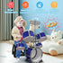Upgraded Kids Drum Set for Toddlers 1-3, Plastic Musical Jazz Drum Instruments Kit for Birthday