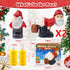 Generic 2 Musical Santa Bubble Blower Pcs Bubble Blowing Santa Bubble Machine with Flashing Lights Automatic Santa
