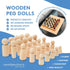 Large Wood Peg Dolls 3-1/2 inch, Pack of 25 Birch Unfinished Mom/Angel Shape Peg People to Paint