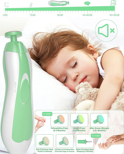 24 1 Trimmer Set Set (0-3 OTTOLIVES Baby Healthcare and Grooming Kit, in Baby Electric Nail Newborn Nursery Health Care