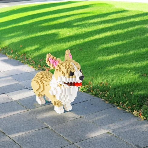 Larcele Micro Dog Building Blocks Pet Mini Building Toy Bricks, 950 Pieces KLJM-02 (Welsh Corgi)