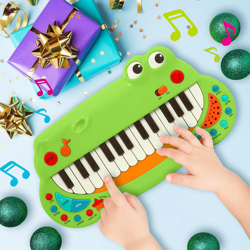 5 Settings 2 Battat Toddler Musical Instrument Animal Keyboard Piano with Crocodile Piano Years+