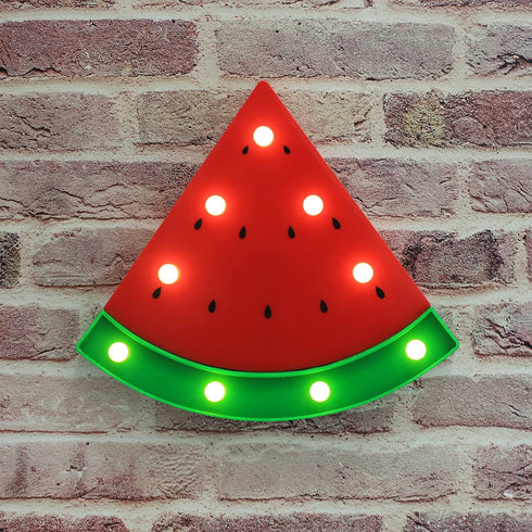 LED Marquee Signs Watermelon Night Lights, Battery Operated Watermelon Shaped Desk Table Lamp for Christmas Kids, Baby