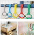 4 4 (4, 7.5 inch) Pcs Color Walk Assistant Plastic Crib Pull Rings for Pull Up Rings Cot Hanging Rings for Infant