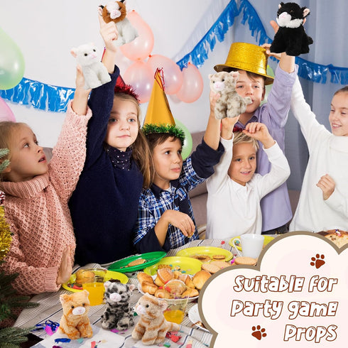 Lenwen 10 Pcs Cat Stuffed Animals Bulk, Soft Cuddly Plush Sets, Assorted Fluffy Kittens for Kids