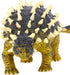 Gemini & Genius Saichania Action Figure, Ankylosaurus Dinosaur World Dino Park Toys, Science Educational Realistic