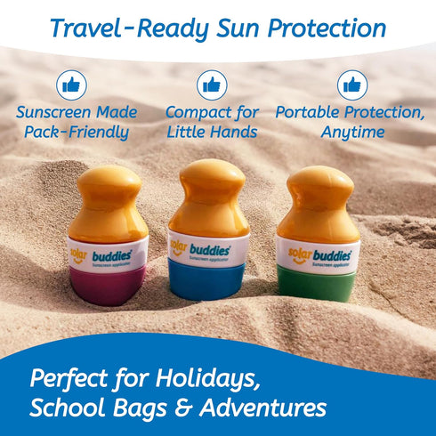 Set Set Blue Bag Bundle For Solar Buddies Refillable Roll On Sunscreen Suncream Applicator Bag Bundle With Applicator