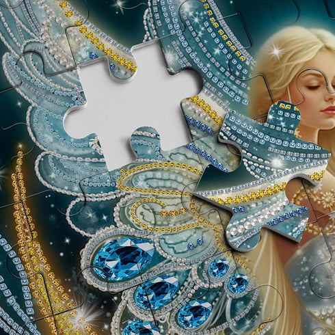 BBOLDIN 1000 1000 Beautiful Moon Angel Puzzles for Adults Pieces, Colorful Diamond Gem Aesthetic Jigsaw Puzzles