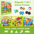SYNARRY Magnetic Puzzles for Kids Ages 3-5, 20 Pieces Toddler Animal Travel Activity Toys for 3-6 Years