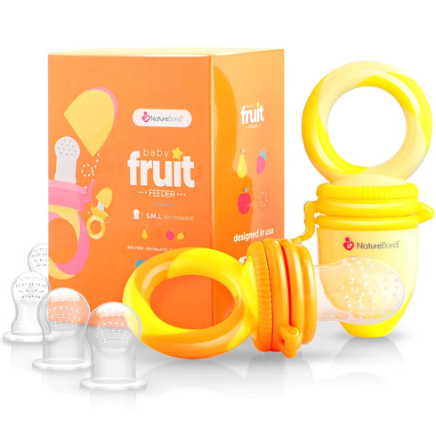NatureBond Baby Food Feeder/Fruit Feeder Pacifier Nibbler (2 Pack) - Infant Teething