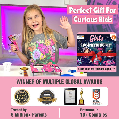 100+ 8 10 12 15 Butterfly EduFields STEM Projects | Girls Mini Engineering Kit for Ages Years | Ultimate DIY Science