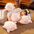 Cute Kawaii Pig Plush Pillows, Soft Stuffed Animal Hugging Pillow, Birthday Gifts for Girls (Round Eyes, 15.7in)