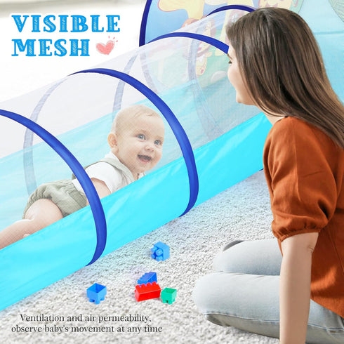 3pc Kids Play Tent with Ball Pit and Play Tunnel, Indoor Playhouse for Boys and Girls, Gift Toys for Babies (Balls NOT