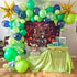12 Inch Blue and Green Balloons, Navy Blue Dark Green Latex Balloons with Confetti for Birthday Jungle Party