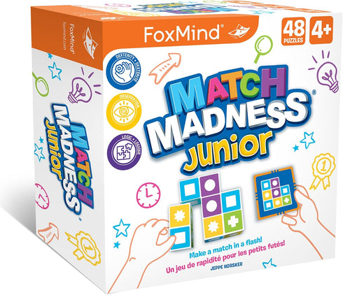 FoxMind Games Match Madness Junior - A Pattern Matching Puzzle Game for Ages 4+, Play with up to 4 Players